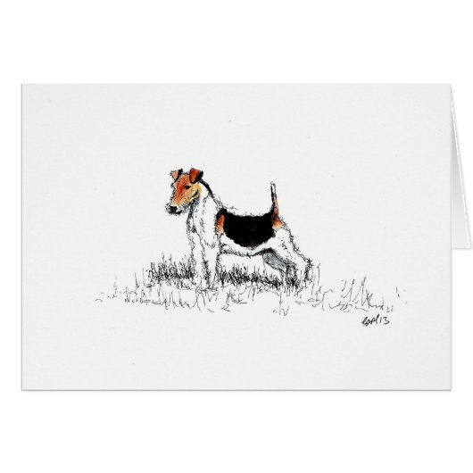 Fox Terrier standing proud Cards (Front Horizontal)