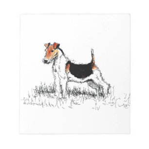 Fox Terrier standing proud Notepad