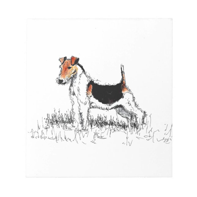 Fox Terrier standing proud Notepad (Front)