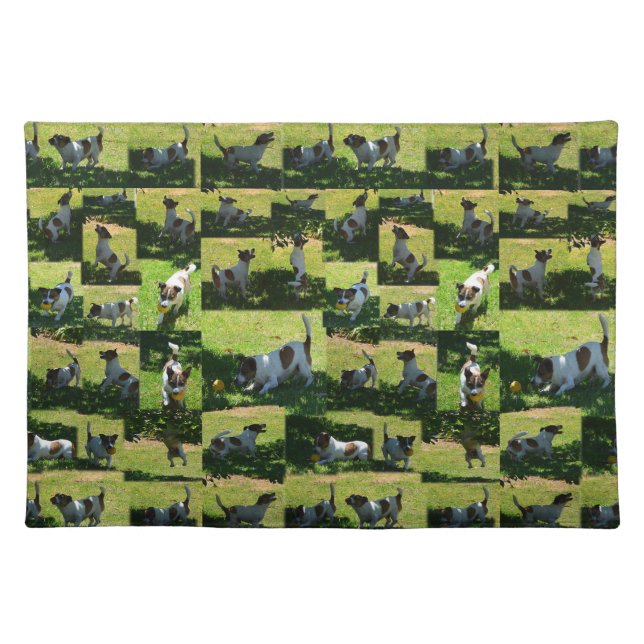 Fox Terrier, The Hard Day, Cloth Placemat (Front)