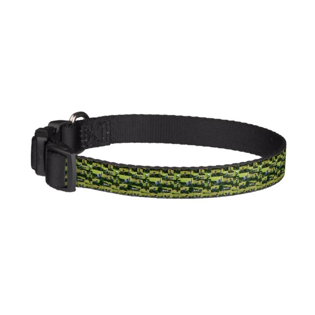 Fox Terrier The Long Hard Day Photo Collage, Pet Collar (Left)