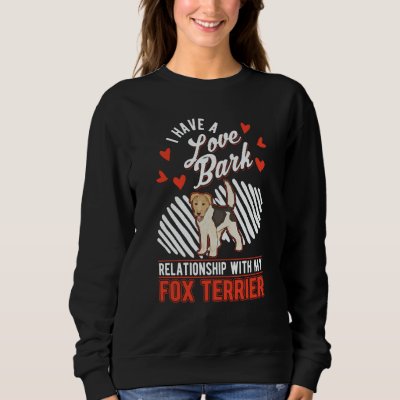 Fox Terrier Valentine&#39;s Day Wire Fox Terrier Sweatshirt