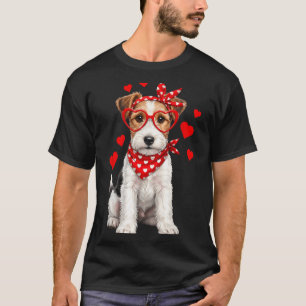 Fox Terrier Valentines Day Wirehaired Dog Lover He T-Shirt