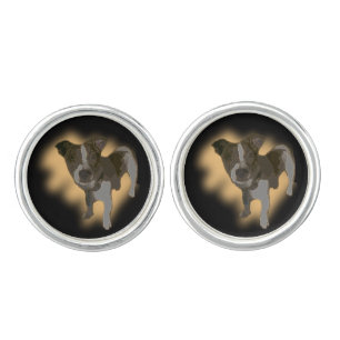 Fox Terrier Watercolor, Cufflinks