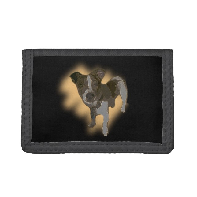 Fox Terrier Watercolor, Trifold Wallet (Front)