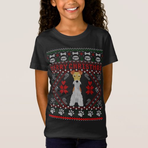 Fox Terrier Wire Dog Merry Christmas Ugly Sweater 