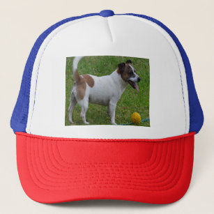 Fox Terrier With His Yellow Ball, Trucker Hat