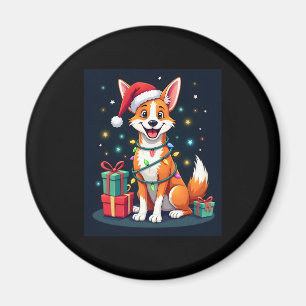 Fox Terrier Xmas Lighting Santa Fox Terrier Dog Ch Magnet