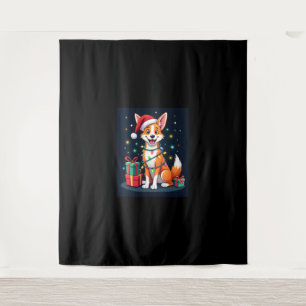 Fox Terrier Xmas Lighting Santa Fox Terrier Dog Ch Tapestry
