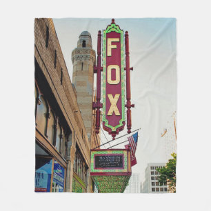 Fox Theatre, Atlanta, Christmas, Fleece Blanket