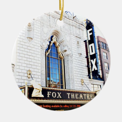 Fox Theatre St Louis Christmas Ornament Ceramic Ornament