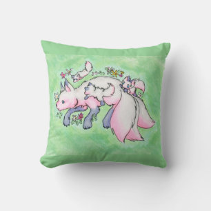 Fox throw pillow