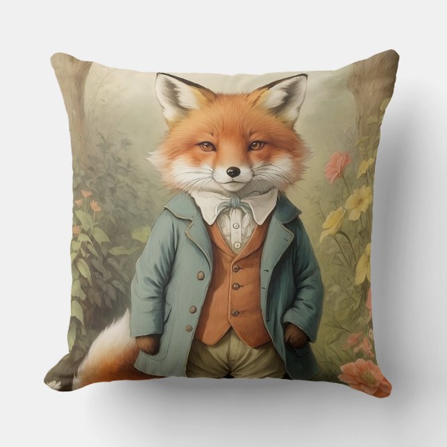 Fox Throw Pillow (Front)