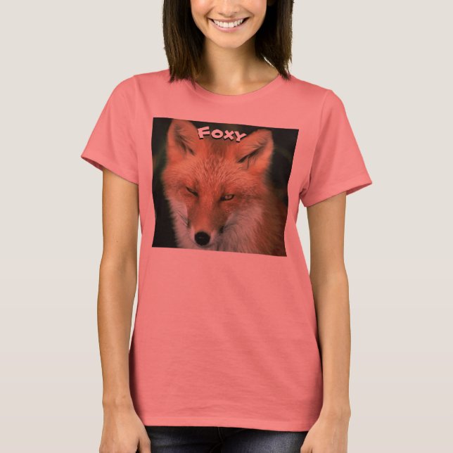 Fox tshirt, foxy tee, wildlife clothing T-Shirt (Front)