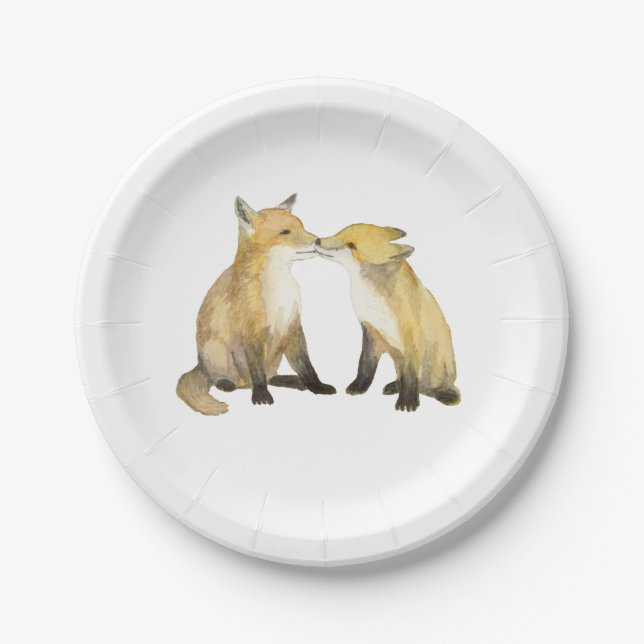 Fox Twins Paper Plates (Front)