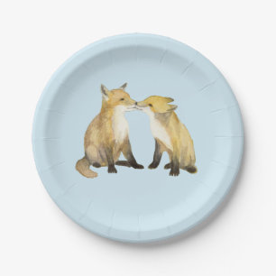 Fox Twins Paper Plates