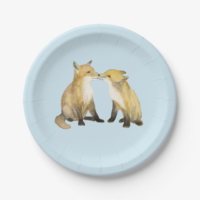 Fox Twins Paper Plates (Front)