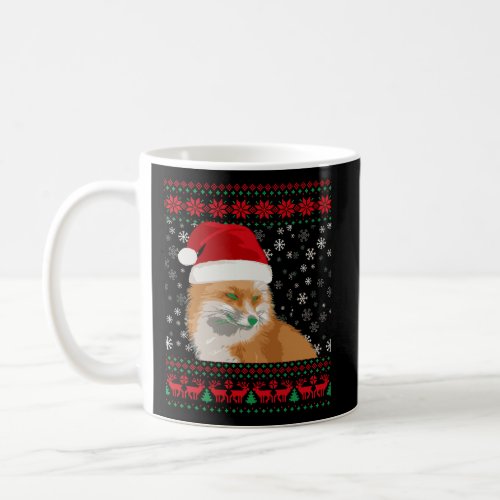 Fox Ugly Christmas Sweater Lover Gift Coffee Mug