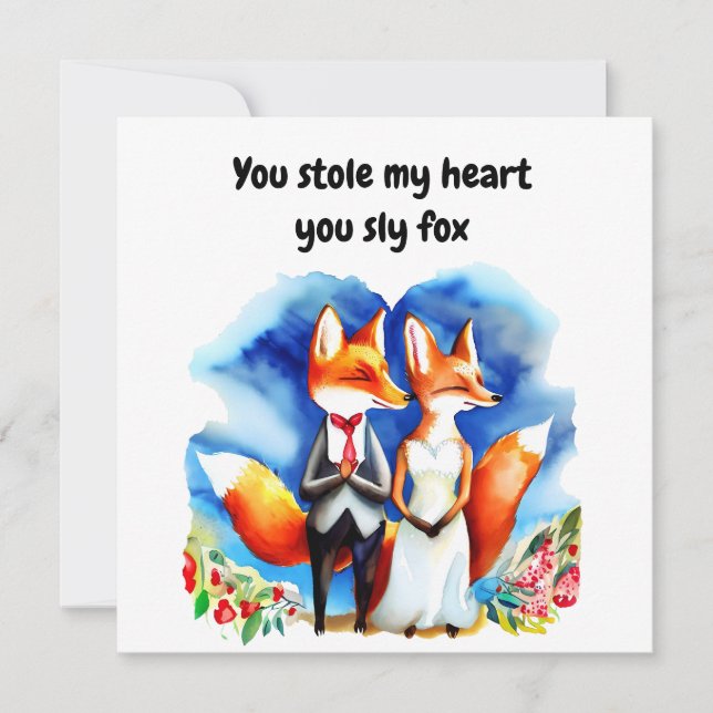 Fox Valentine's Day Card (Front)