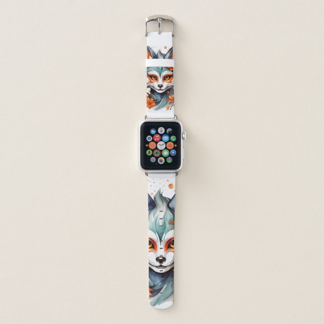 Fox Vibes: Timeless Autumn Art  Apple Watch Band (Front)