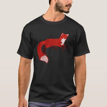 Fox Vintage Design T-shirt by jamierushad at Zazzle