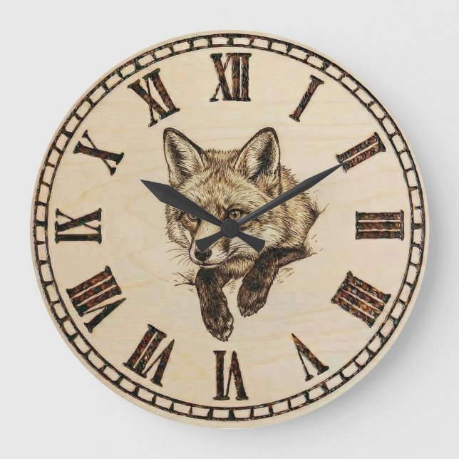  Fox Wall Clock (Front)