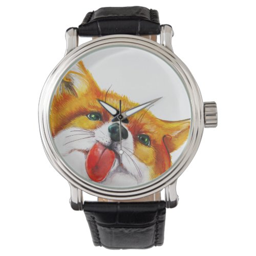 Fox Watercolor Watch