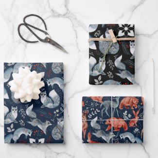 Fox Whimsical Woodland Cute Forest Animals Pattern