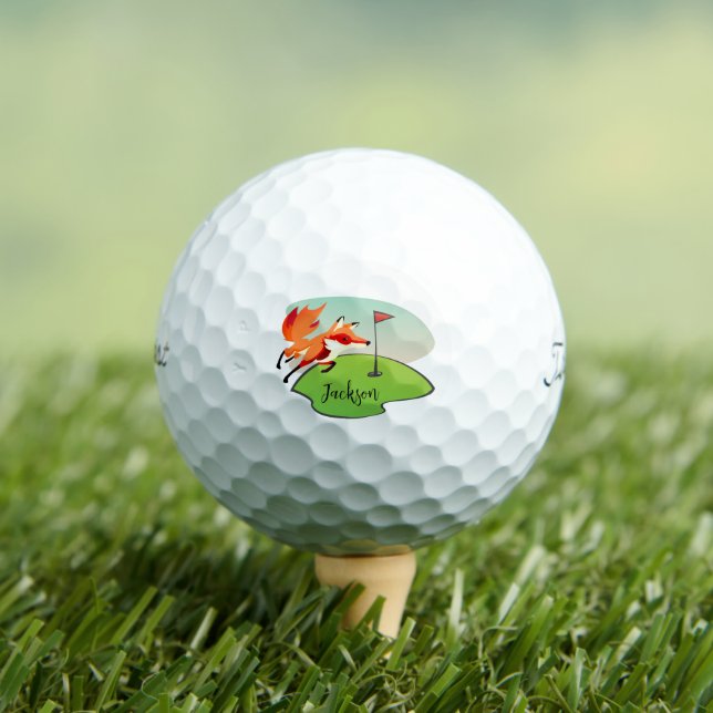 Fox - Wild Animal Customizable Golf Balls (Insitu Tee)