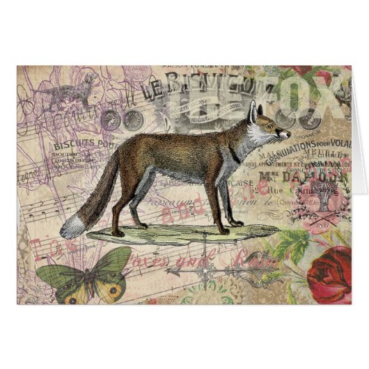 Fox Wildlife Vintage Animal Illustration (Front Horizontal)