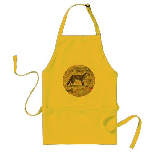 Fox Wildlife Vintage Animal Illustration  Adult Apron