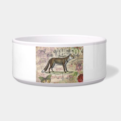 Fox Wildlife Vintage Animal Illustration  Bowl