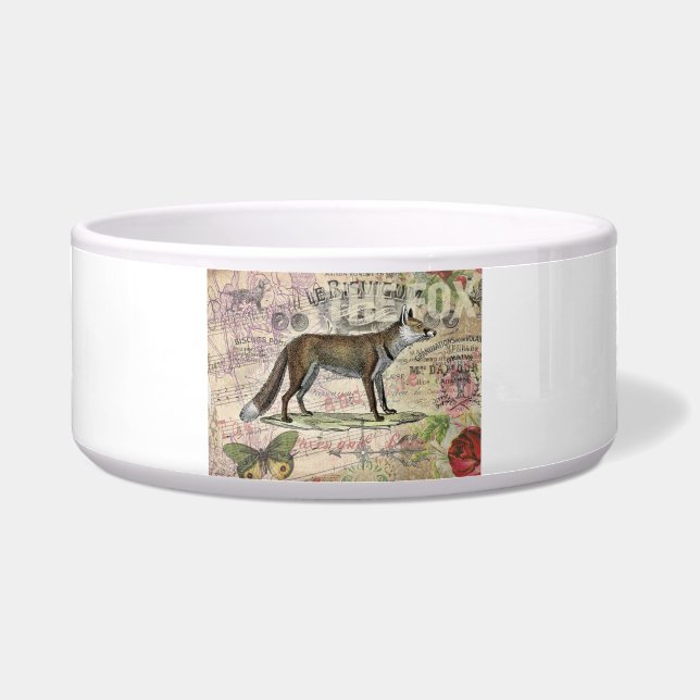 Fox Wildlife Vintage Animal Illustration  Bowl (Front)