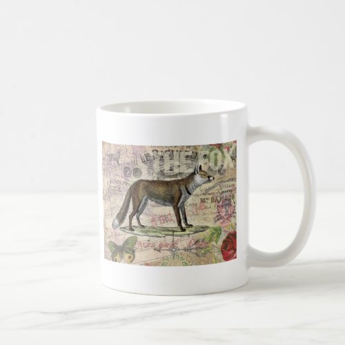 Fox Wildlife Vintage Animal Illustration  Coffee Mug