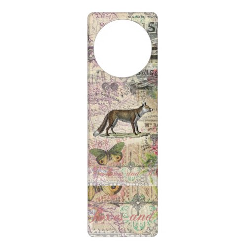 Fox Wildlife Vintage Animal Illustration  Door Hanger