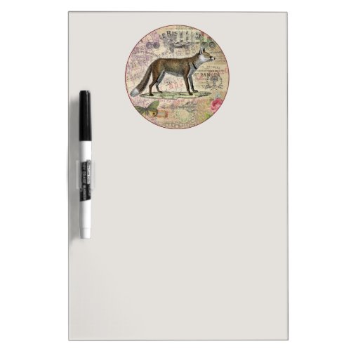 Fox Wildlife Vintage Animal Illustration  Dry_Erase Board