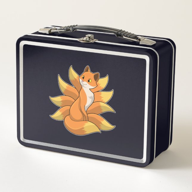 Fox with 9 Fox tails Metal Lunch Box (Front)