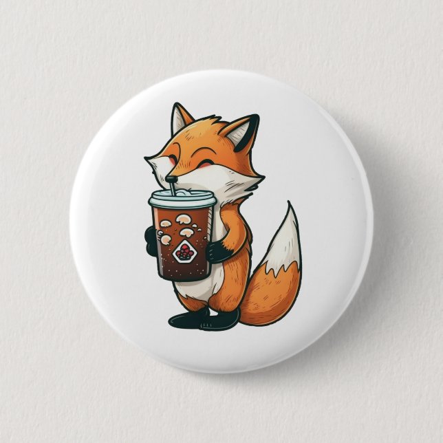 Fox with a cup button (Front)