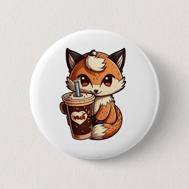 Fox with a cup button (Front)