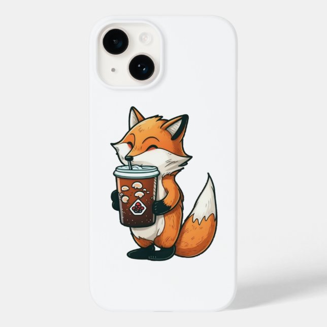 Fox with a cup Case-Mate iPhone case (Back)