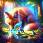 Fox With American Robins In Forest Jigsaw Puzzle<br><div class="desc">Immerse yourself in the enchanting world of the Fox With American Robins In Forest puzzle. Perfect for nature enthusiasts and wildlife lovers,  offering a captivating glimpse into the forest's beauty.</div>