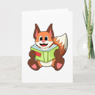Fox with Book Card