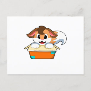 Fox with Box Postcard