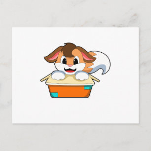 Fox with Box Postcard