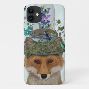 Fox with Butterfly Bell Jar iPhone 11 Case