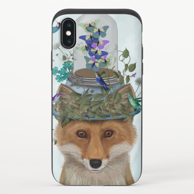 Fox with Butterfly Bell Jar Uncommon iPhone Case (Back)