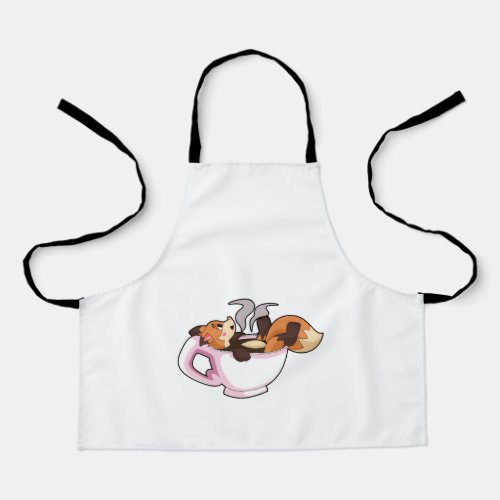 Fox with Coffee Cup Apron