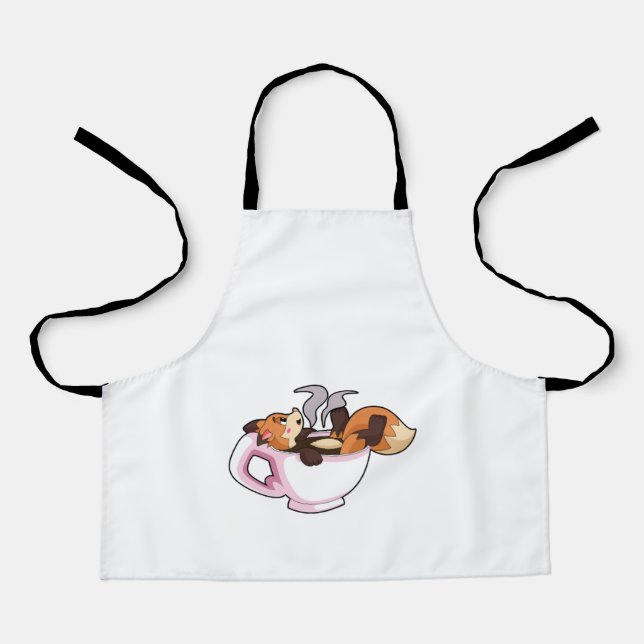 Fox with Coffee Cup Apron (Front)