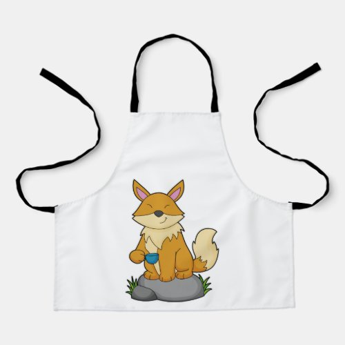 Fox with Coffee cup Apron