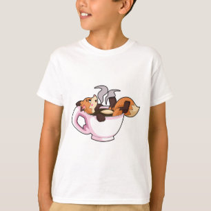 Fox with Coffee Cup T-Shirt